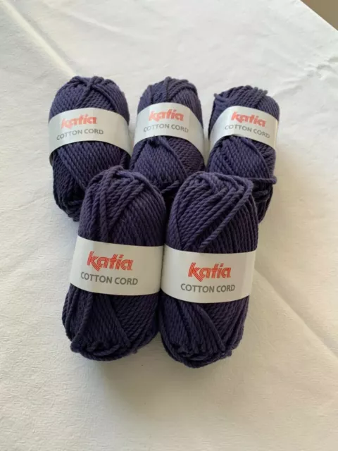 Wolle von Katia  Neu“ Cotton cord“ 500 g Farbe 61  zum Häkeln 100 % Baumwolle