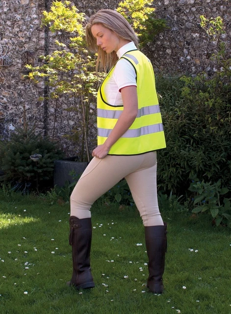 Harlekin Erwachsene Hi-Viz Tabard mit Reißverschluss FARBE GELB GRÖSSE MEDIUM