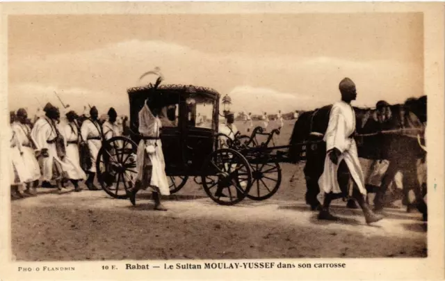 CPA AK RABAT Le Sultan Moulay-Yussef in his carriage MOROCCO (688858)