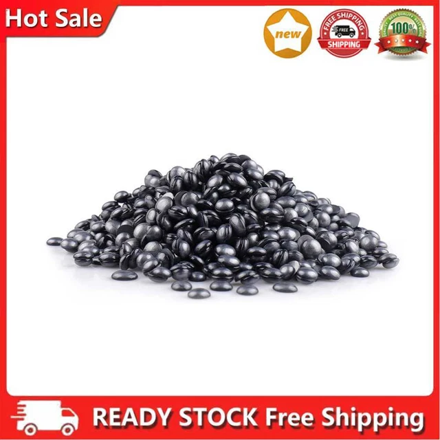 Paquete de 100 g/papel de cera de cuentas depilador de pellets sin para brazo de piernas faciales (negro)