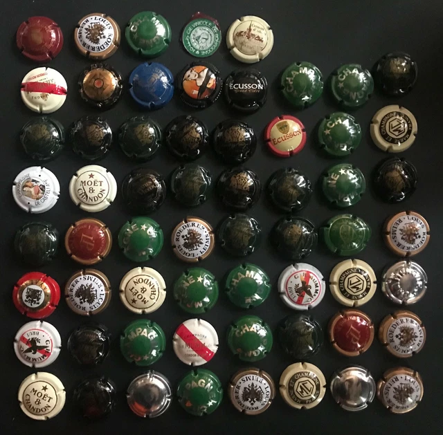 lot n°1 insert capsule de champagne rare ancien mousseux vin divers caps