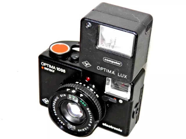 Agfa Optima 1035 Sensor Set+Original Flash Optima Lux Computer Super Zustand Top