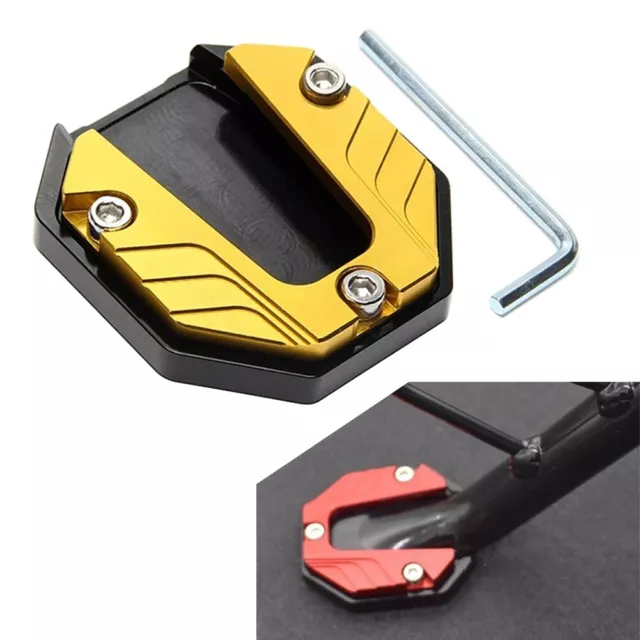 Motorrad Kickstand Extender Fuß Seitenständer Extension Pad Stützplatte Gold