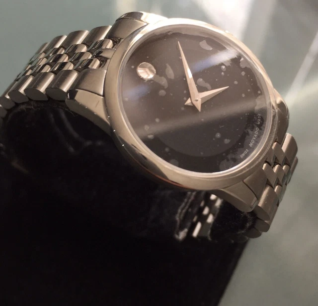 Orologio Donna Autentico Museo Movado Nero Designer 0606505 Svizzero