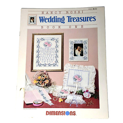 Folleto de punto de cruz libro de tesoros de boda una dimensión 113 Nancy Rossi