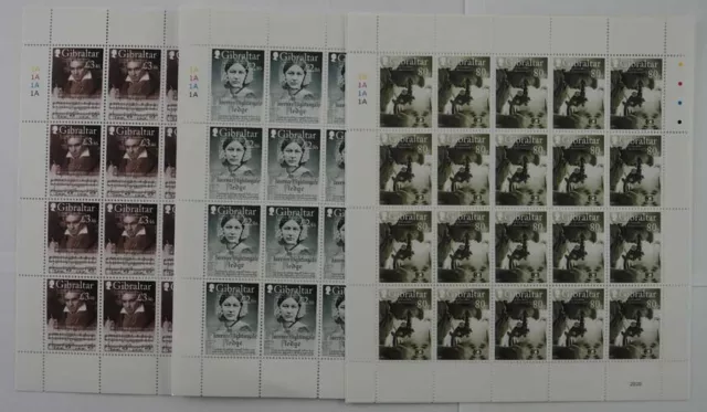 2020 Gibraltar; 60 Serien Franklin, postfrisch/MNH, MiNr. 1956/58, ME 1110,-