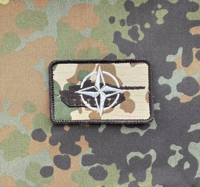 Patch NATO Panzer Leopard Tropentarn Morale Aufnäher Klett Bundeswehr Abzeichen