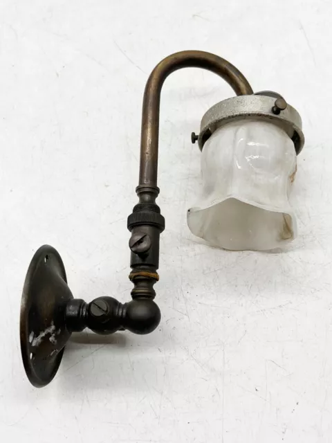 Vintage / Antique Brass Veritas Gas Light Lamp Wall Light Reclaimed