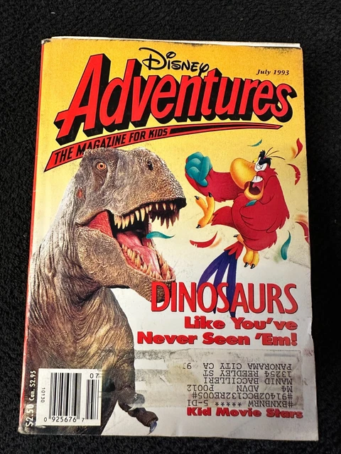 Disney Adventures Kids Magazine July 1993 Aladdin Dinosaurs More