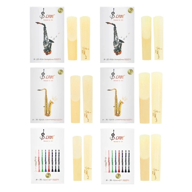 10 Pcs 2/2.5/3 Saxophone Reeds Replacement Clarinet Reeds Traditional Reeds