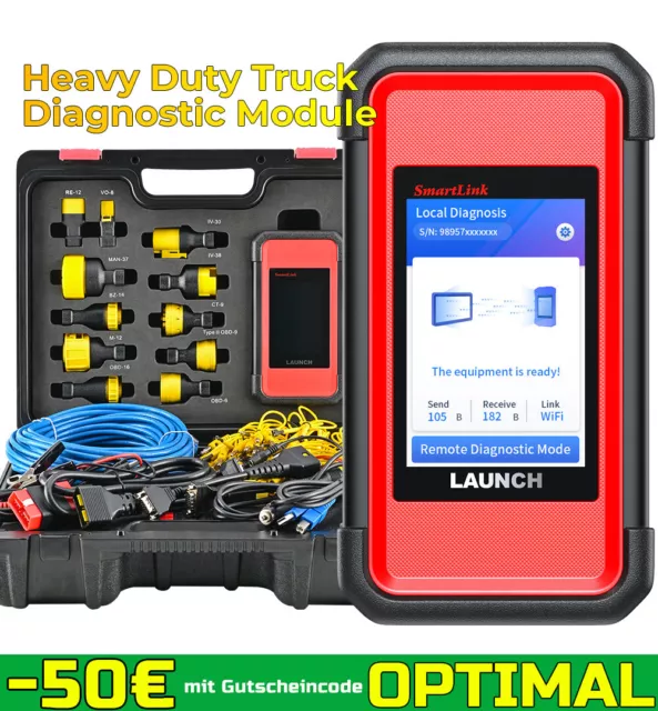 Launch X431 SmartLink HD HD3 Diagnosegerät Key Programmer für Heavy Duty 24V LKW