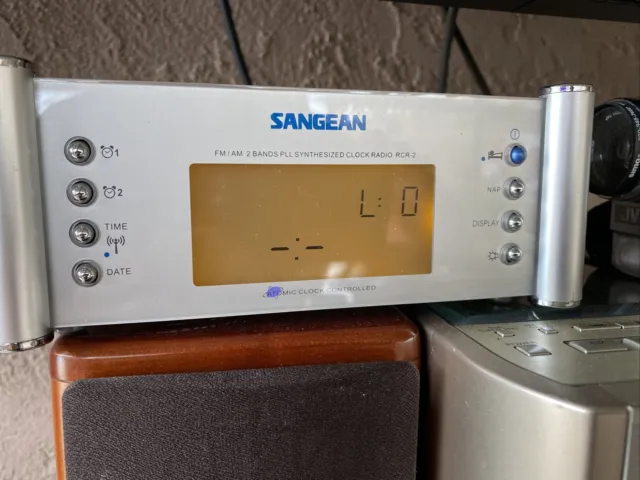 Sangean RCR-2 AM/FM Atomic Clock Radio – Dual Alarm -