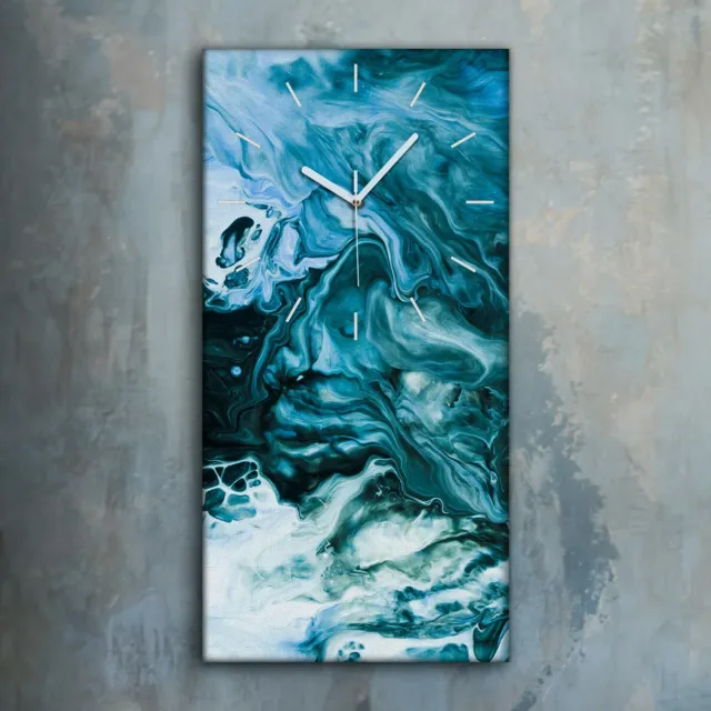 Horloge murale sur toile 30x60 maison décor Creative abstrait main peint