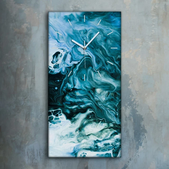 Horloge murale sur toile 30x60 maison décor Creative abstrait main peint