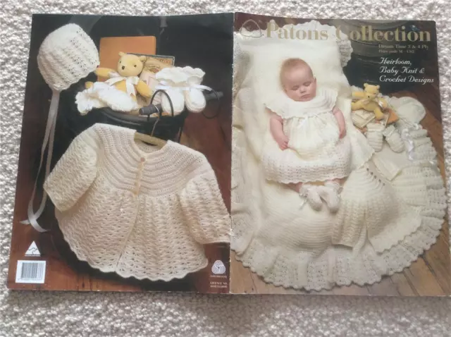 PATONS COLLECTION HEIRLOOM BABY KNIT & CROCHET DESIGNS DREAM TIME 3 & 4 PLY wool