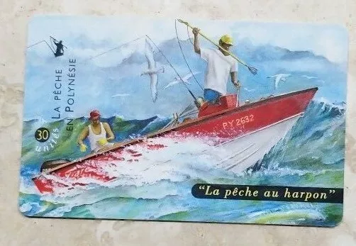 Telecarte Polynesie Francaise Pf83 La Peche Au Harpon