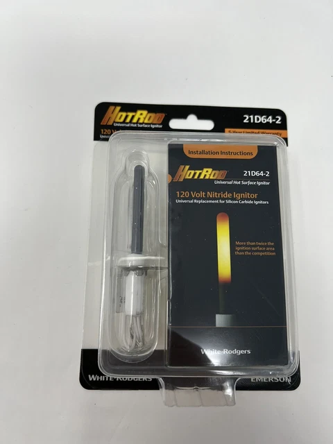 White-Rodgers 21D64-2 HotRod LP/NG 120V Universal Hot Surface Nitride Ignitor