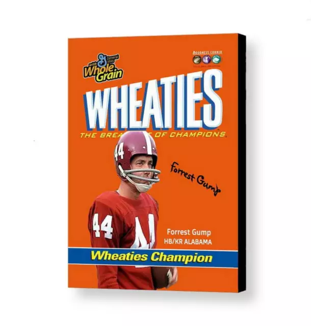 Framed Forrest Gump Alabama Football Wheaties Cereal Box fun Signed Cover Parody