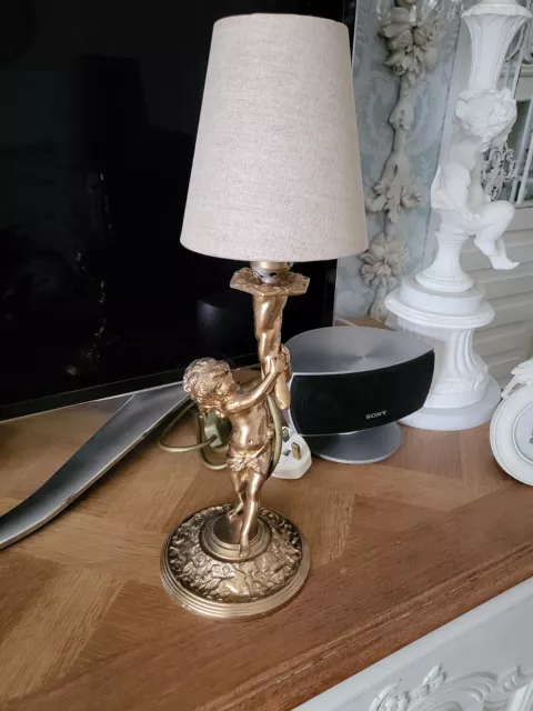 Magnificent Refurbished Vintage French  Rococo Cherub Lamp