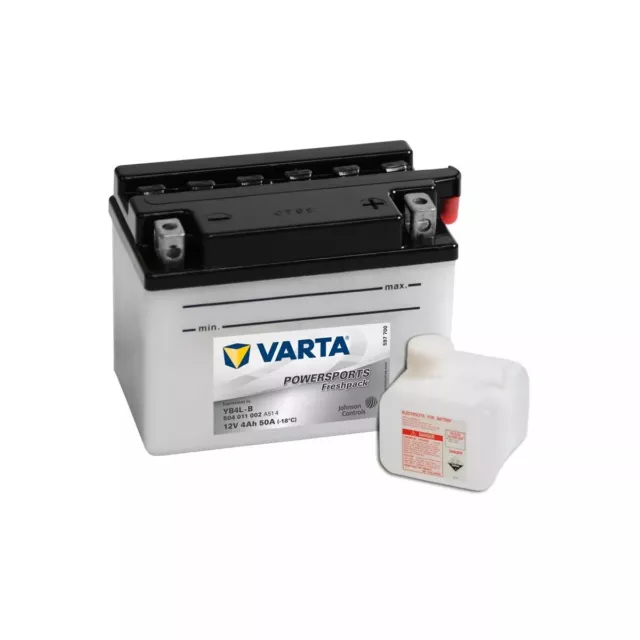 BATTERIE MOTO VARTA 12V YB4L-B  12V  4 Ah  50A 121 x 71 x 93 mm 3