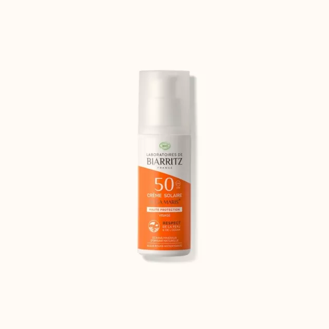 Laboratoires de Biarritz Soins Solaires Crème Visage SPF50 Bio 50ml