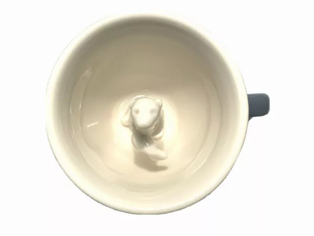Creature Cups-3D Polar Bear Holding Fish-Coffee/Chocolate Mug-Blue/White