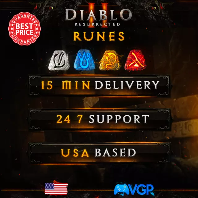 Diablo 2 Resurrected Runes D2R Runes Ohm Jah Ist Lo Vex Ber Rune 🔥 Fast & Safe