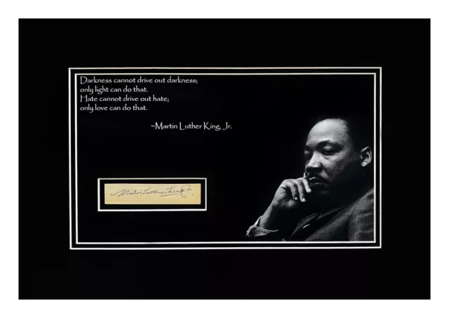 Martin Luther King Jr. Autograph Document Cut is Museum Framed Ready to Display