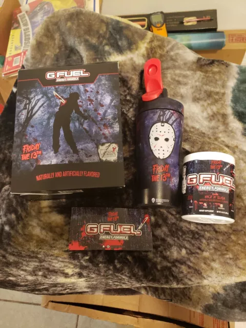 G Fuel Six Siege Black Ice Collector's Box Tall Boy Metal Shaker Cup +  Charm Tag