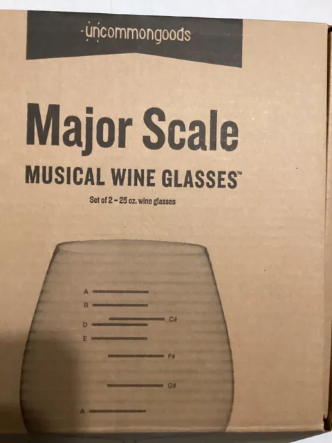 Major Scale Musical Wine Glasses - Set of 2