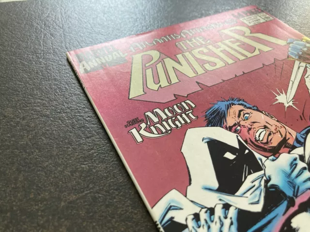 Punisher Annual 2 1St Moon Knight Battle 1989 Vf Original Owner Atlantis Attacks 12