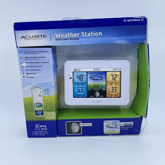 AcuRite 01512 Wireless Home Station for Indoor and Outdoor with 5-in-1  Weather Sensor: Temperature, Humidity, Wind Speed, Direction, and Rainfall,  Full Color 