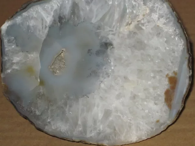 große ACHAT Druse 1,418kg vorne geschliffen poliert > Brasilien Geode Einschluss
