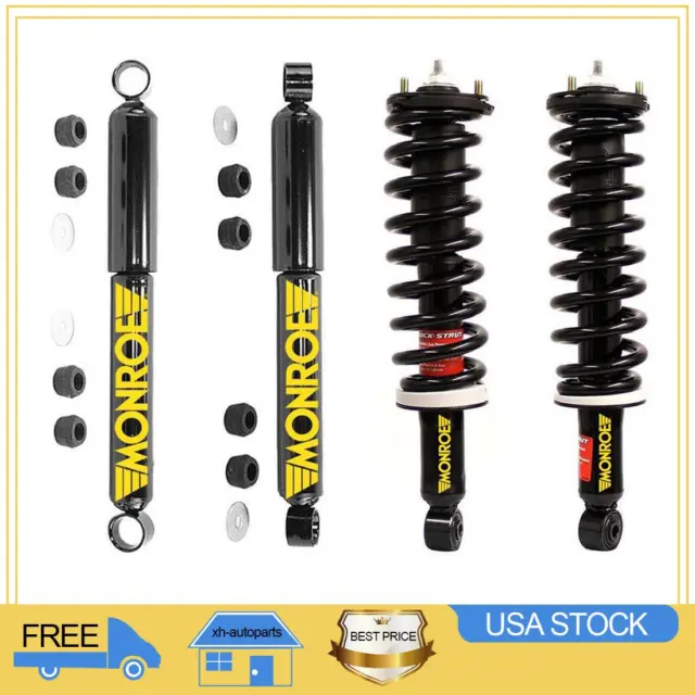 Fits Toyota Tacoma 4WD 1995-2004 4x Front Rear Monroe Complete Struts Shocks