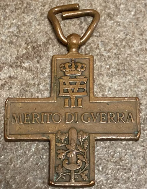 Medaglia CROCE Vittorio Emanuele III MERITO DI GUERRA PRIMA GUERRA WW1 MEDAL WAR