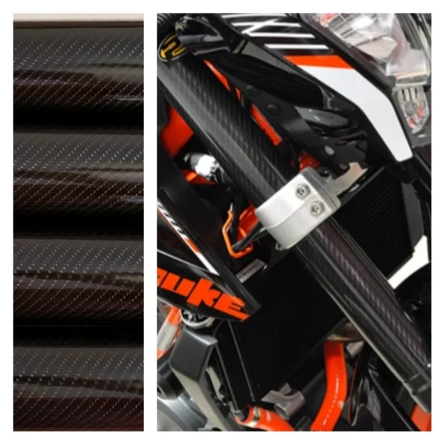 Fork Skins Guards Covers Glossy Carbon Fiber Stickers Graphics KTM Duke 690 790