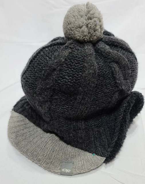 Vintage OR 100% LAMBSWOOL Billed Stocking Hat With Ear Flaps
