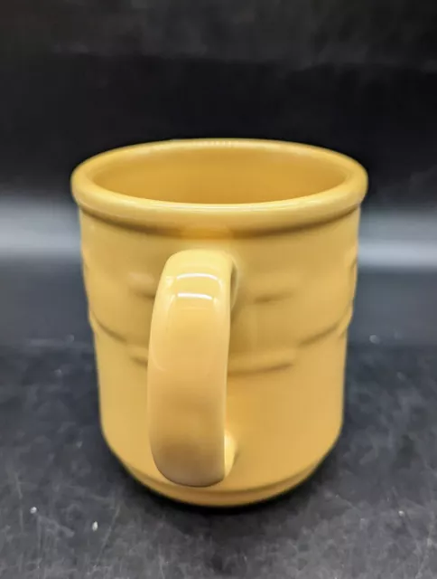 Longaberger Pottery Woven Traditions Butternut Yellow Coffee Mug Cup USA