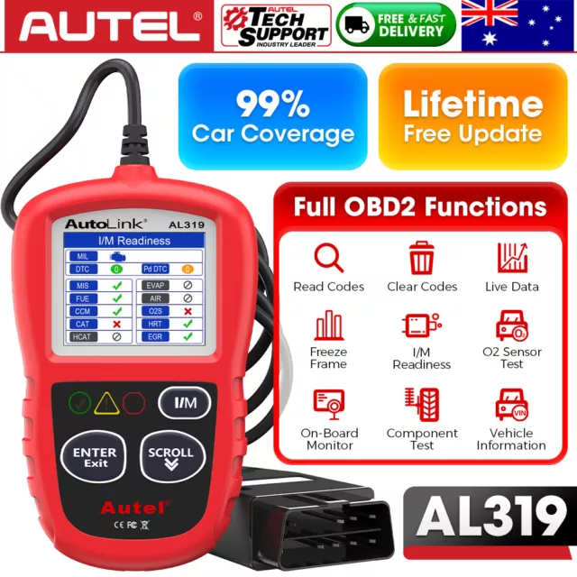 Autel AL319 OBD2 Auto Diagnostic Scan Tool Car Code Reader For Ford Holden Jeep