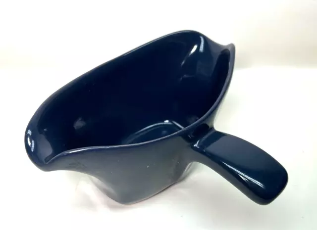 Frankoma Pottery Gravy Sauce Boat Blue Double Spout with Handle 6S