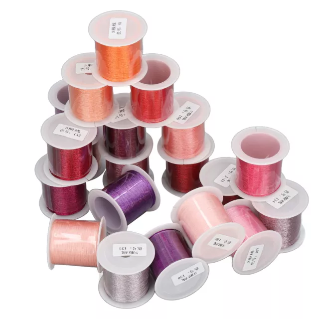 20pcs Embroidery Thread 3 Shares Rose Color Series 110yd Sewing Thread Spare 2BD