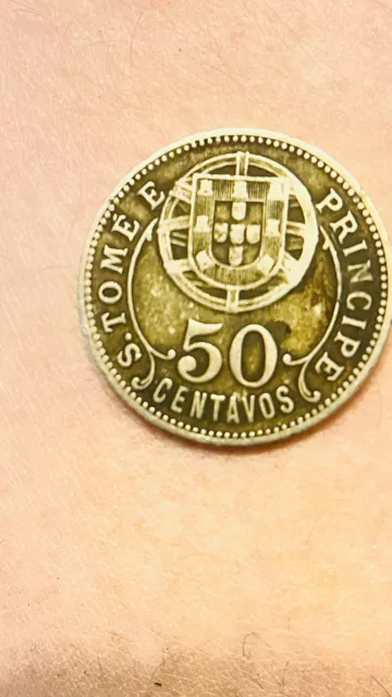 Sao Tome & Principe 1929 50 Centavos Coin