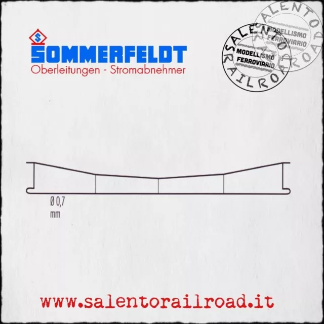 SOMMERFELDT 143 Caténaire en Acier Auburn 0,7mm - Longueur 229 MM - 5 Pièces