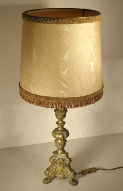 Lampe pique-cierge en bronze