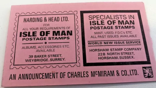 1979 ISLE OF MAN IOM COMPLETE MNH STAMP BOOKLET SB9 - Stamps - Free UK Shipping 3