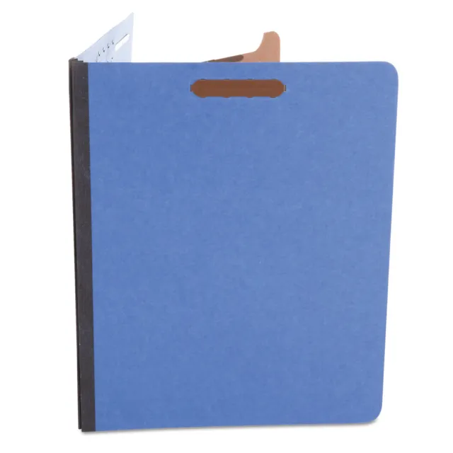 UNIVERSAL Pressboard Classification Folders Letter Four-Section Cobalt Blue