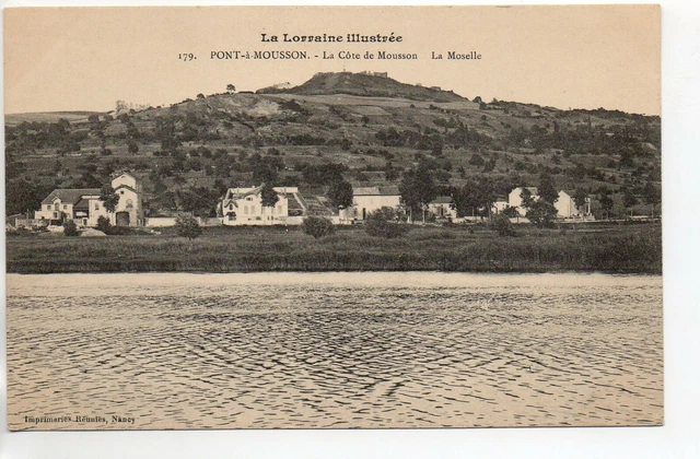 PONT A MOUSSON - Meurthe et Moselle - CPA 54 - La cote de mousson - la Moselle