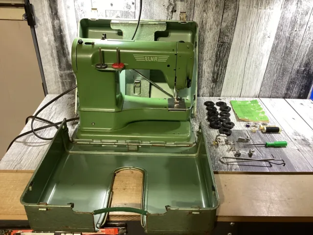 Vintage ELNA Supermatic Sewing Machine Type 722010 Switzerland Not Tested (SC)