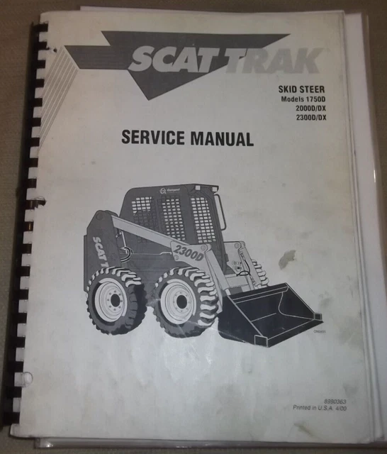 2000 Scat Track 1300 C Skidsteer Skid Steer Loader Bobcat Forks Perkins Diesel