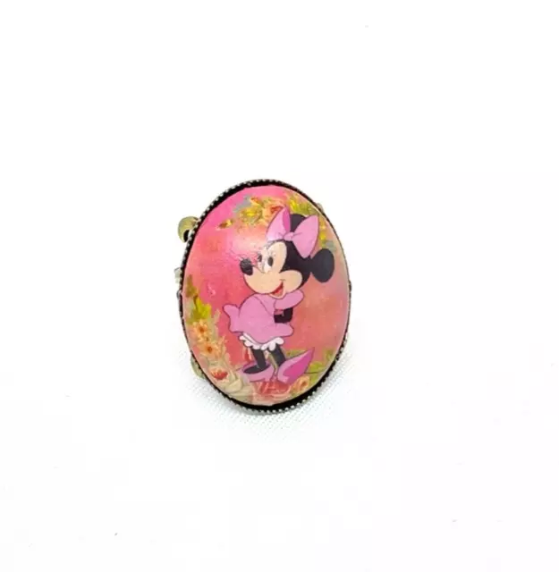 Lovely Michal Negrin  Mickey Lady With Flowers Ring ISRAEL